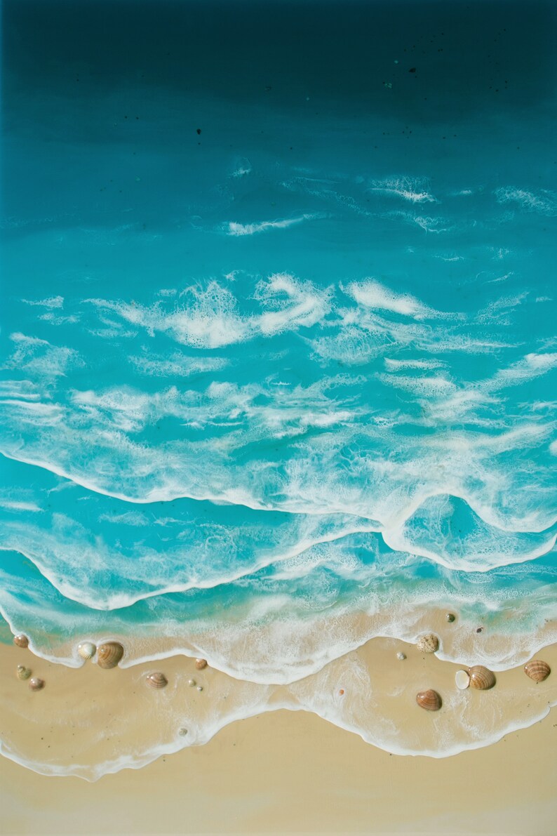 Huge RESIN WALL ART Huge Resin Art Original Ocean Painting Etsy