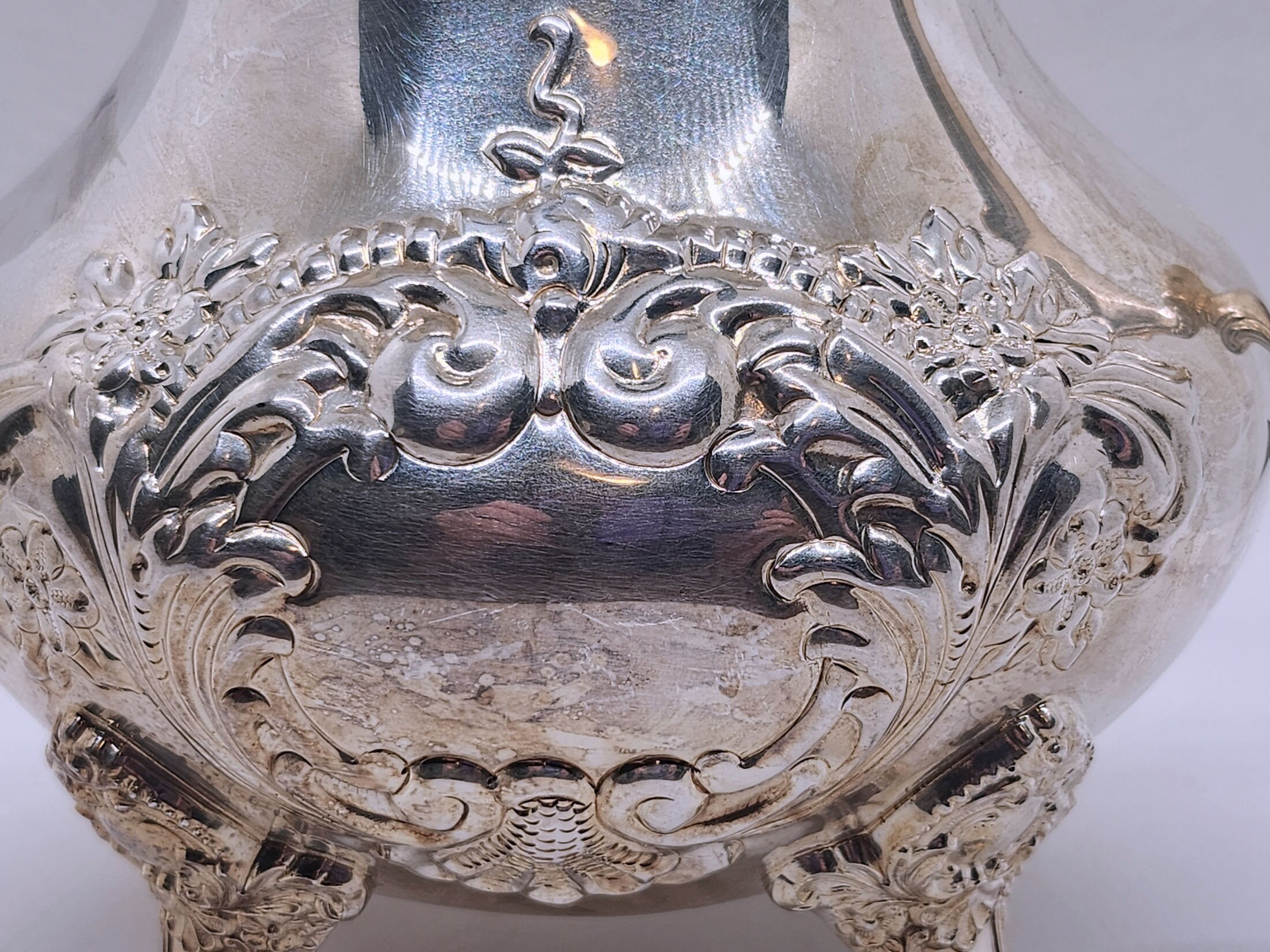 Vintage Poole Silver Plate EPCA Pitcher | Hand-chased English