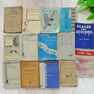 Vintage 1960s Piano Music Book Lot – Classical, Exercises & Duets!