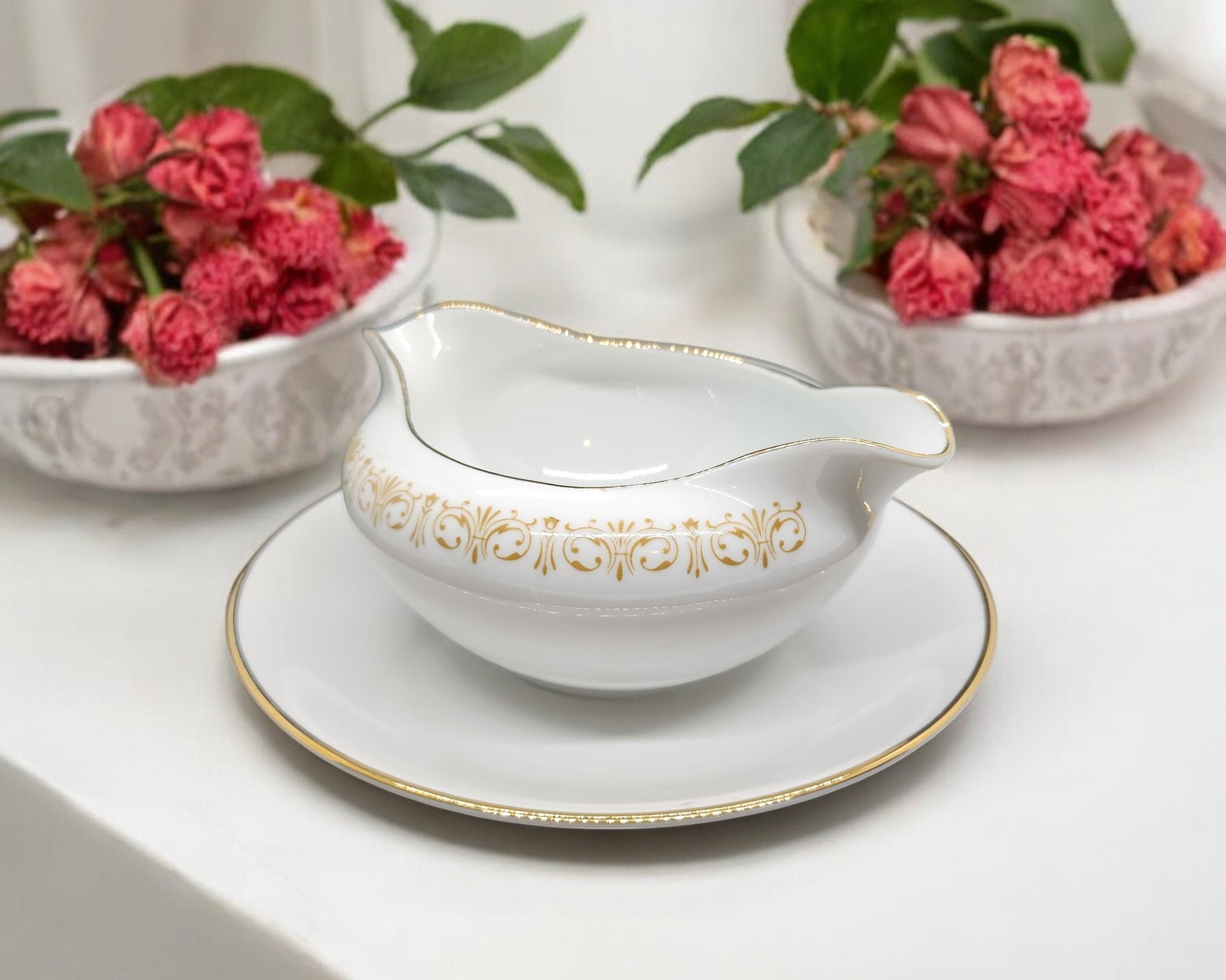 金色の食器 VTG NORITAKE Mayfield Cups And Saucers Set Of 4 Each Gold