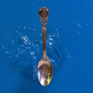 Rare Sterling Silver College Spoon – William & Vashti – Antique Aledo IL Collectible