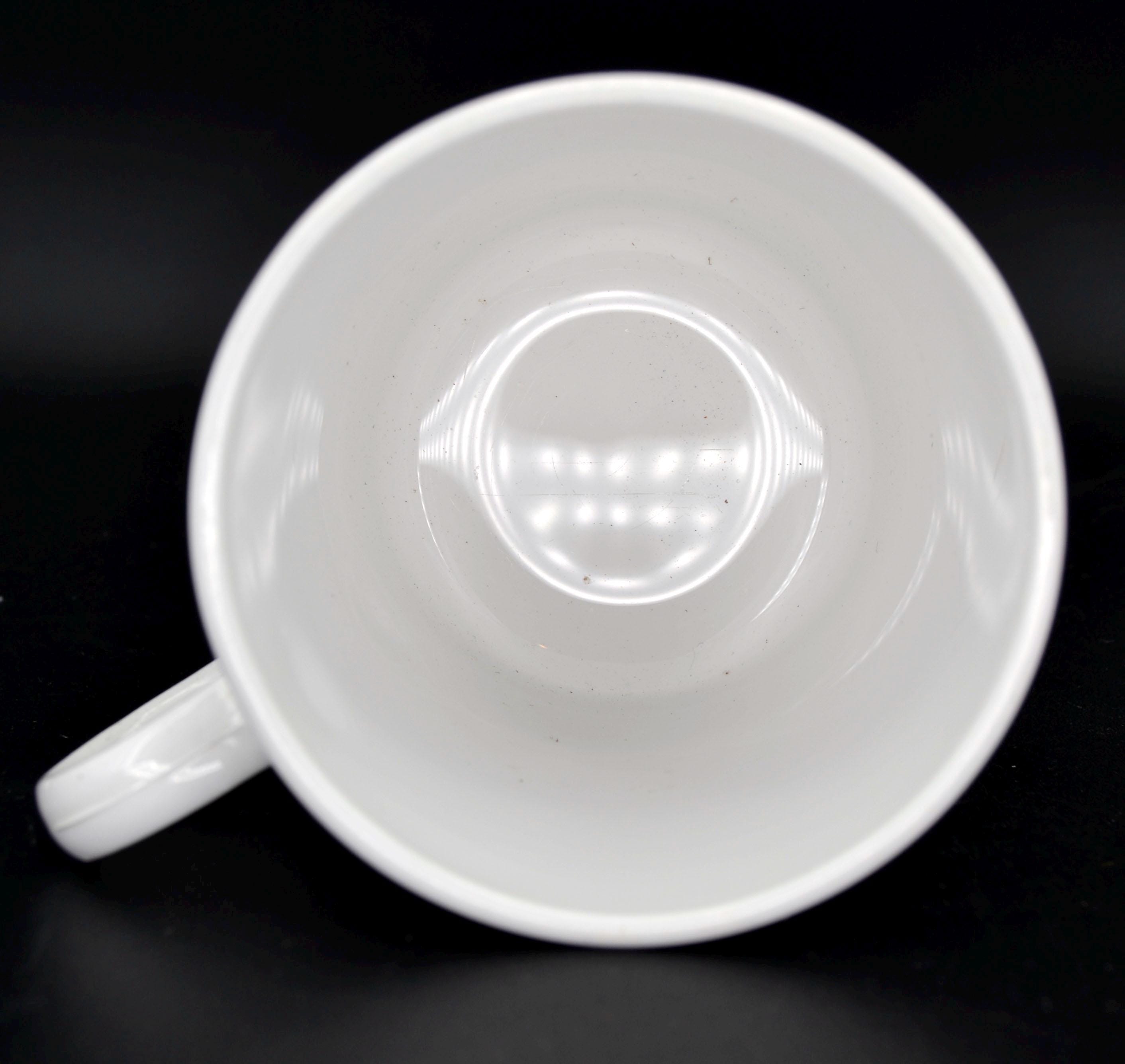 Pyroceram Tableware Vintage Corning Corelle Pyroceram Flat Coffee Cup White Narrow Rim ...