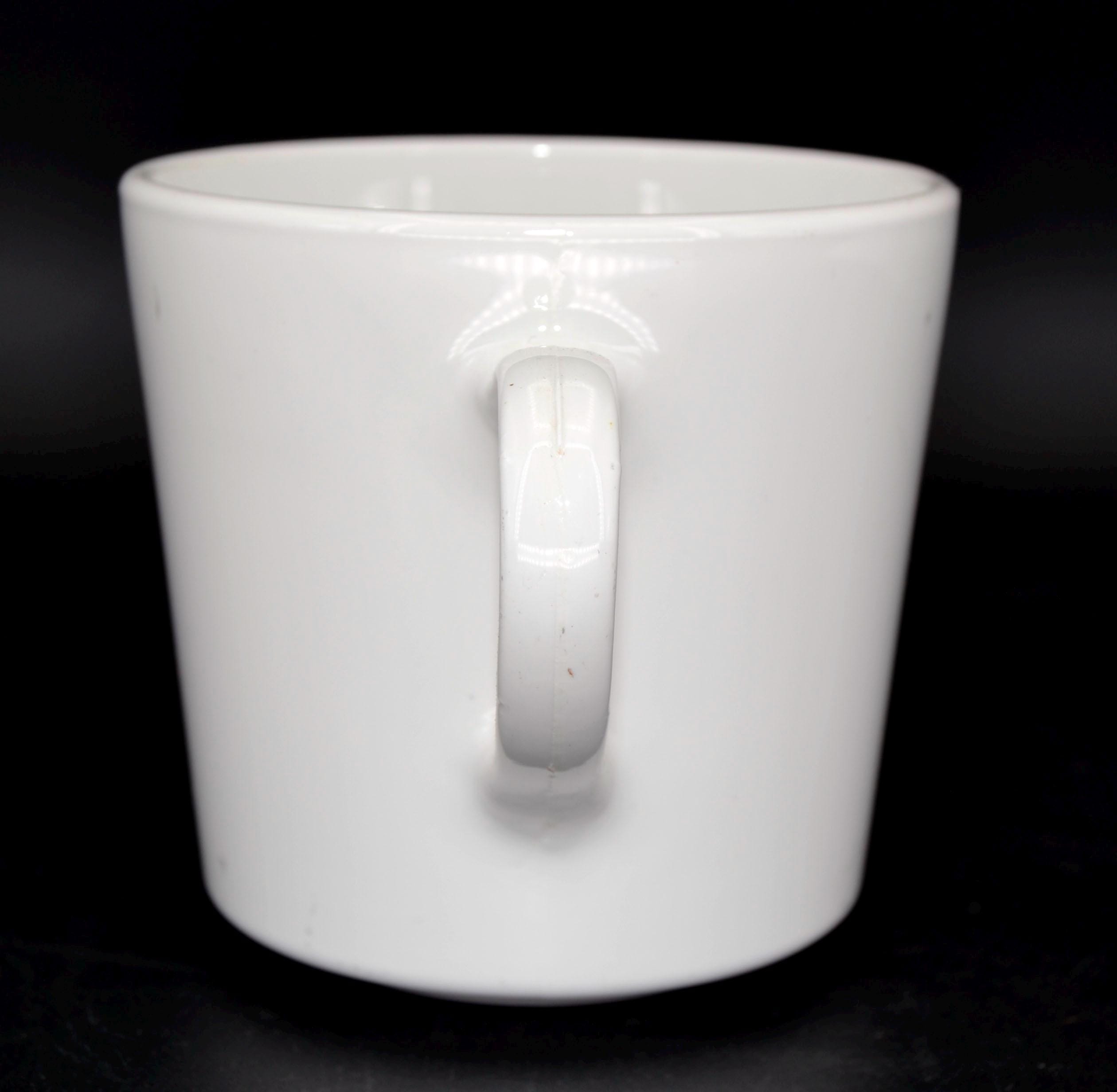 Pyroceram Tableware Vintage Corning Corelle Pyroceram Flat Coffee Cup White Narrow Rim ...