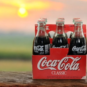 1997 Coca-cola Blue Angels 6-pack – Vintage Glass Bottles in
