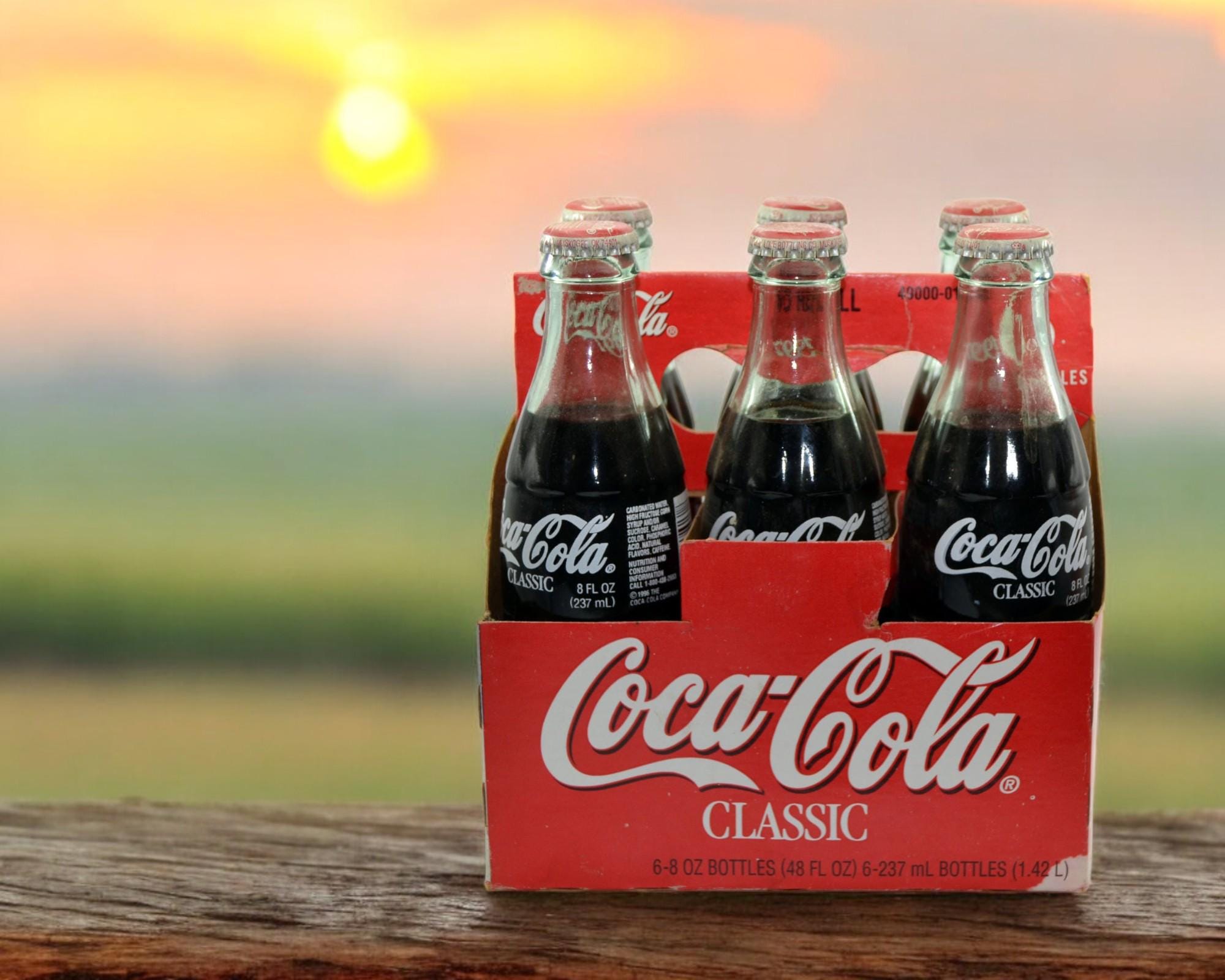 1997 Coca-cola Blue Angels 6-pack – Vintage Glass Bottles in