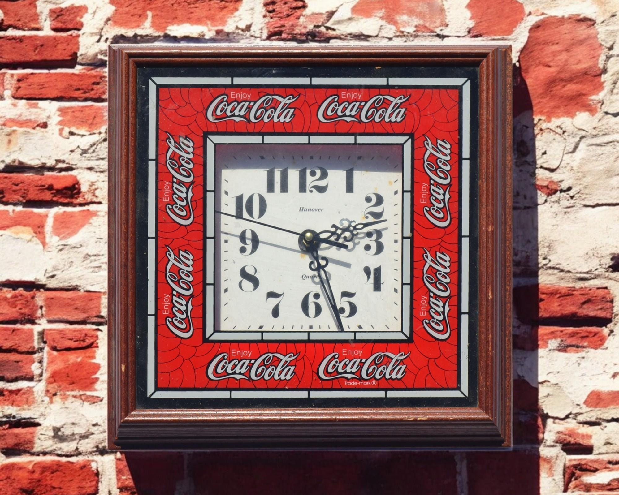Vintage 90s Coca-cola Clock – Retro Hanover Quartz Timepiece With