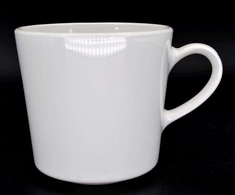Pyroceram Tableware Vintage Corning Corelle Pyroceram Flat Coffee Cup White Narrow Rim ...