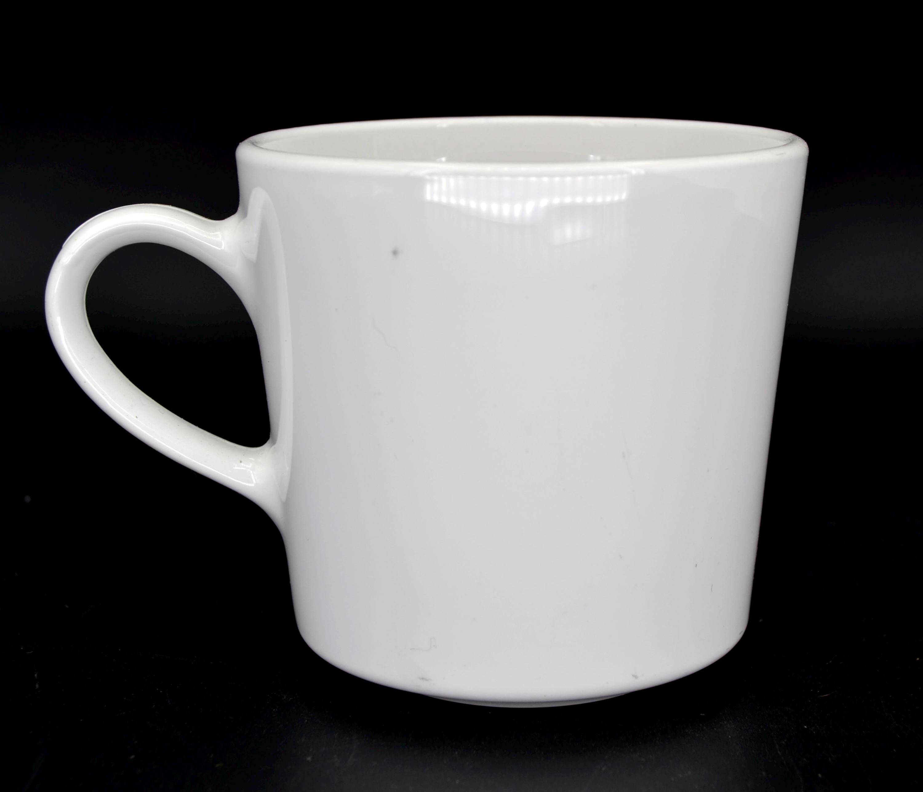 Pyroceram Tableware Vintage Corning Corelle Pyroceram Flat Coffee Cup White Narrow Rim ...
