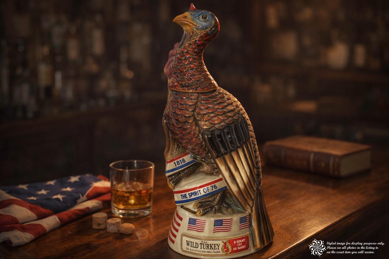 Vintage Austin Nichols Wild Turkey Ceramic Decanter Limited