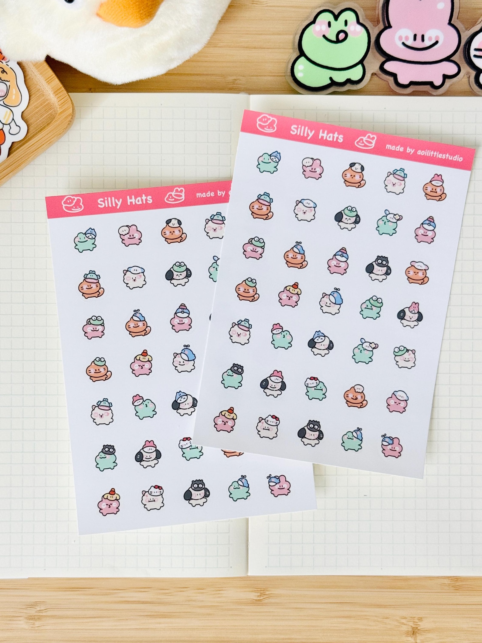 Silly Hats Sticker Sheet | Bullet Journal Stickers, Cute Planner ...