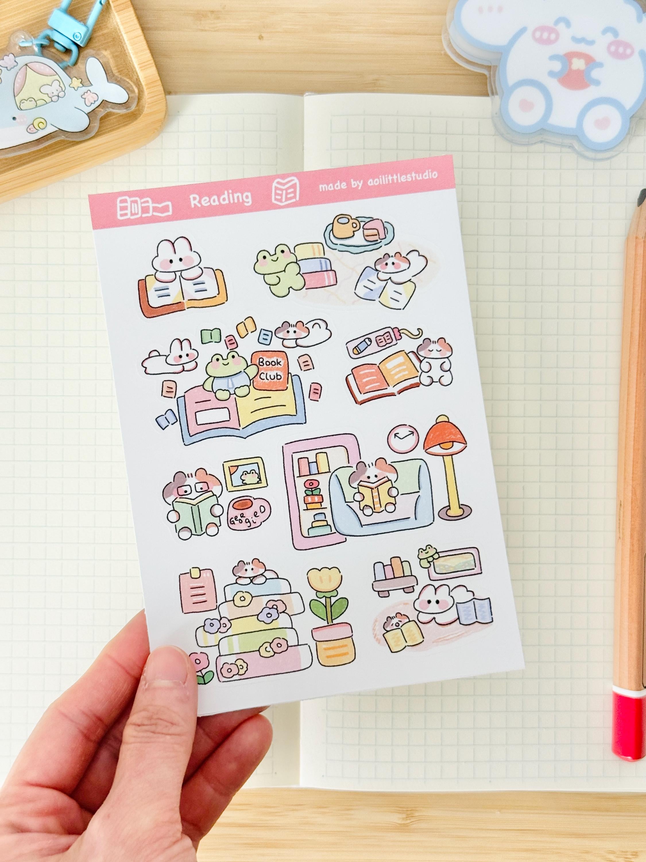 Reading Sticker Sheet | Bullet Journal Stickers, Cute Planner Stickers ...