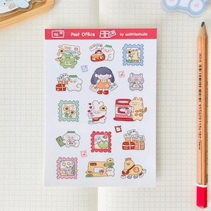 Folha de adesivos dos Correios | Adesivos para Bullet Journal, Adesivos fofos para agenda, Adesivos para scrapbook, Carta para amigo por correspondência | correio, selo, pacote