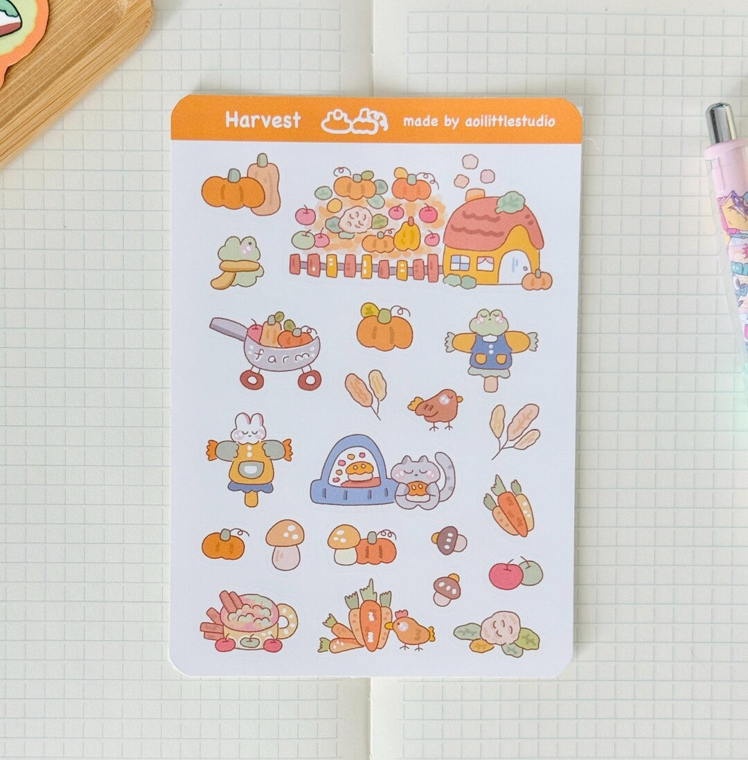 Harvest Sticker Sheet | Bullet Journal Stickers, Cute Planner Stickers ...