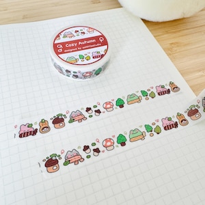 Washi Tape [Cozy Autumn] | Unique | Colorful | 10m x 15mm | Cute Washi Tape, Journaling Tape, Stationery Tape, Cute Fall Season Washi Tape