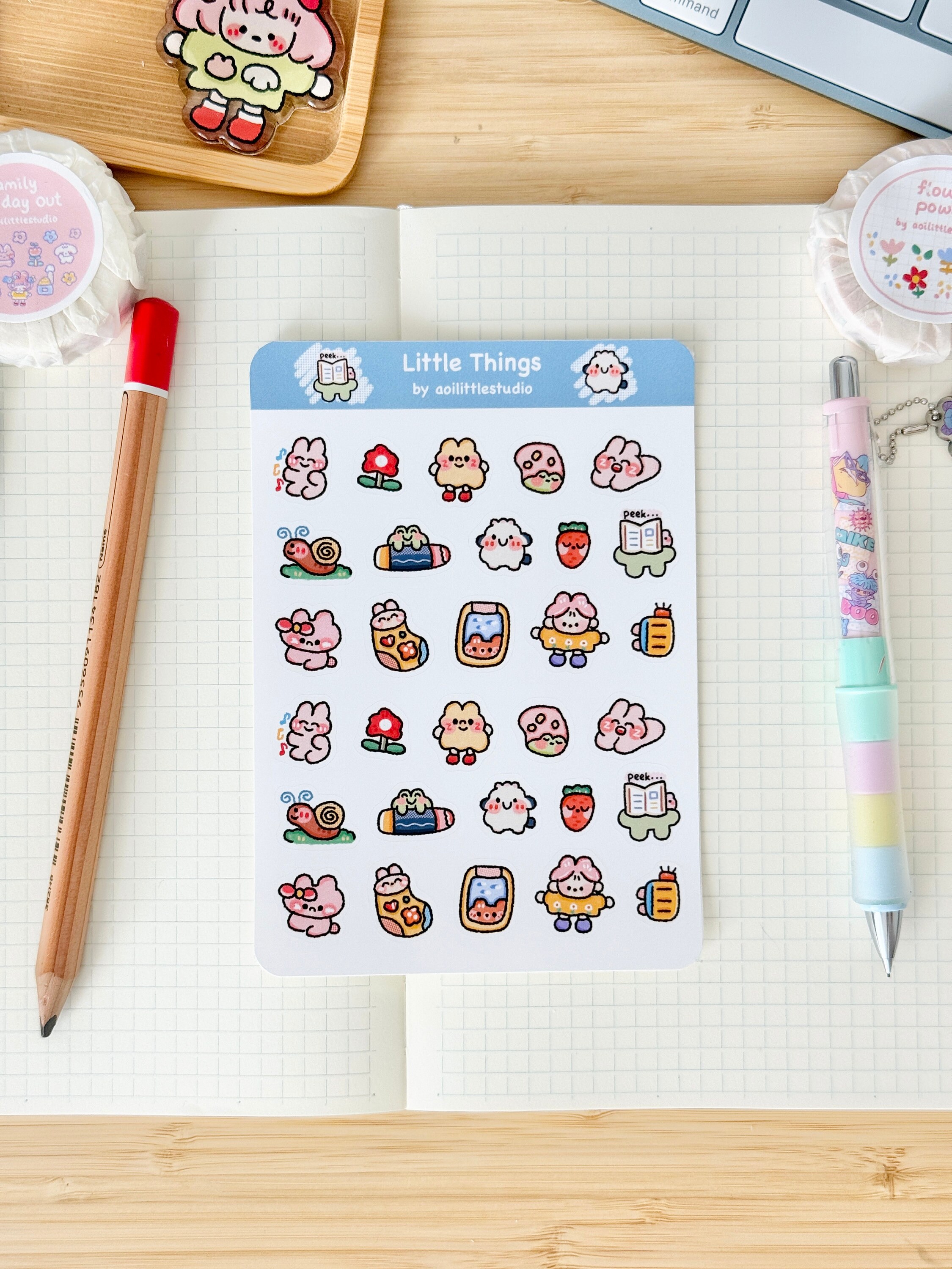 Kit Scrapbooking Lychii 354 Pezzi - Tema Pianta, Con Washi Tape, Stickers, Carta, Per Bambini E DIY - Foto 6