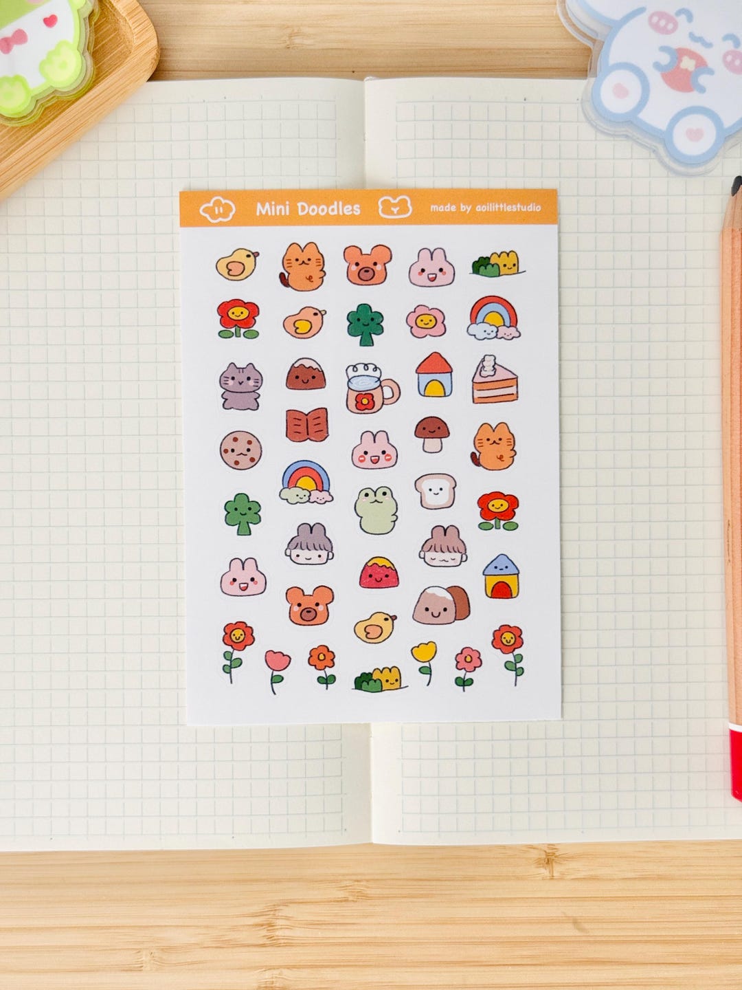 Mini Deco Doodles Sticker Sheet | Bullet Journal Stickers, Cute Planner ...