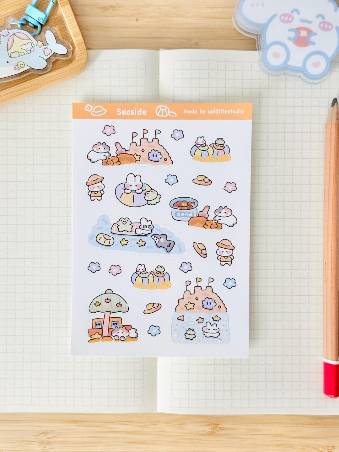 Seaside Sticker Sheet | Bullet Journal Stickers, Cute Planner Stickers ...
