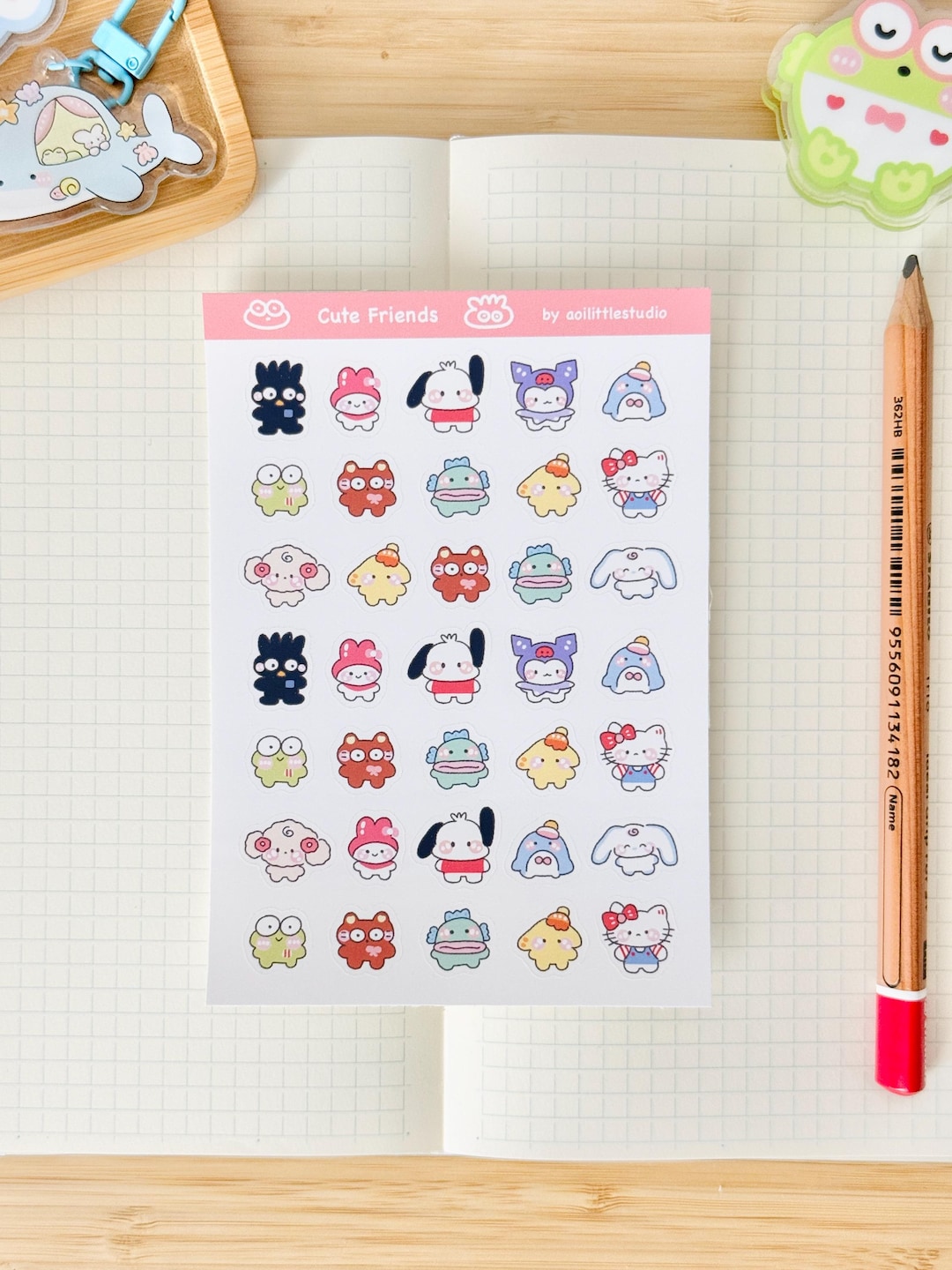 Cute Friends Sticker Sheet | Bullet Journal Stickers, Cute Planner ...