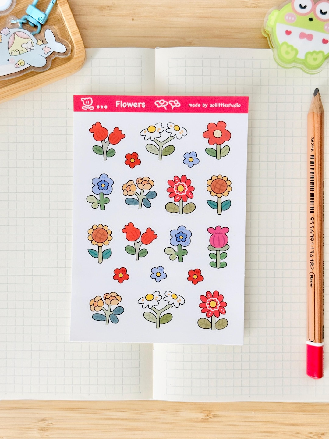 Flowers Sticker Sheet | Bullet Journal Stickers, Cute Planner Stickers ...