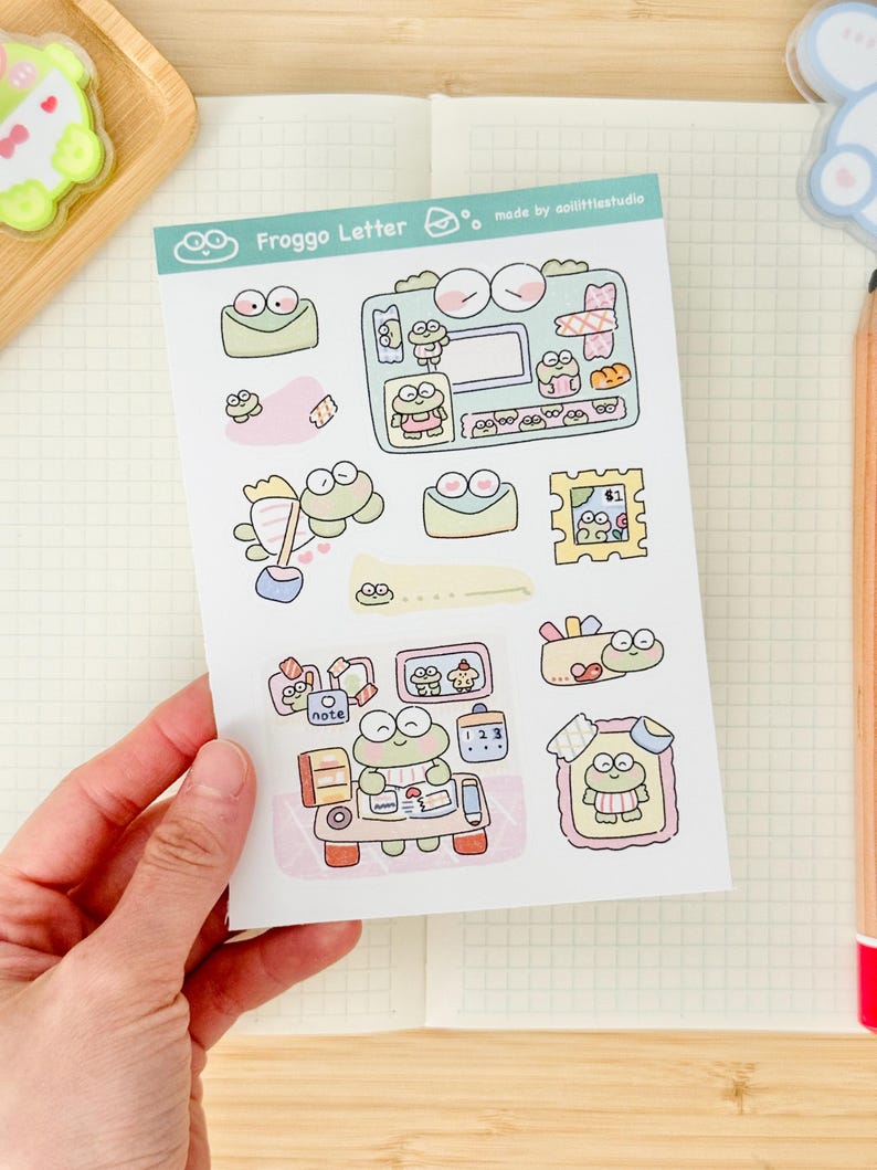 Froggo Letter Sticker Sheet | Bullet Journal Stickers, Cute Planner ...