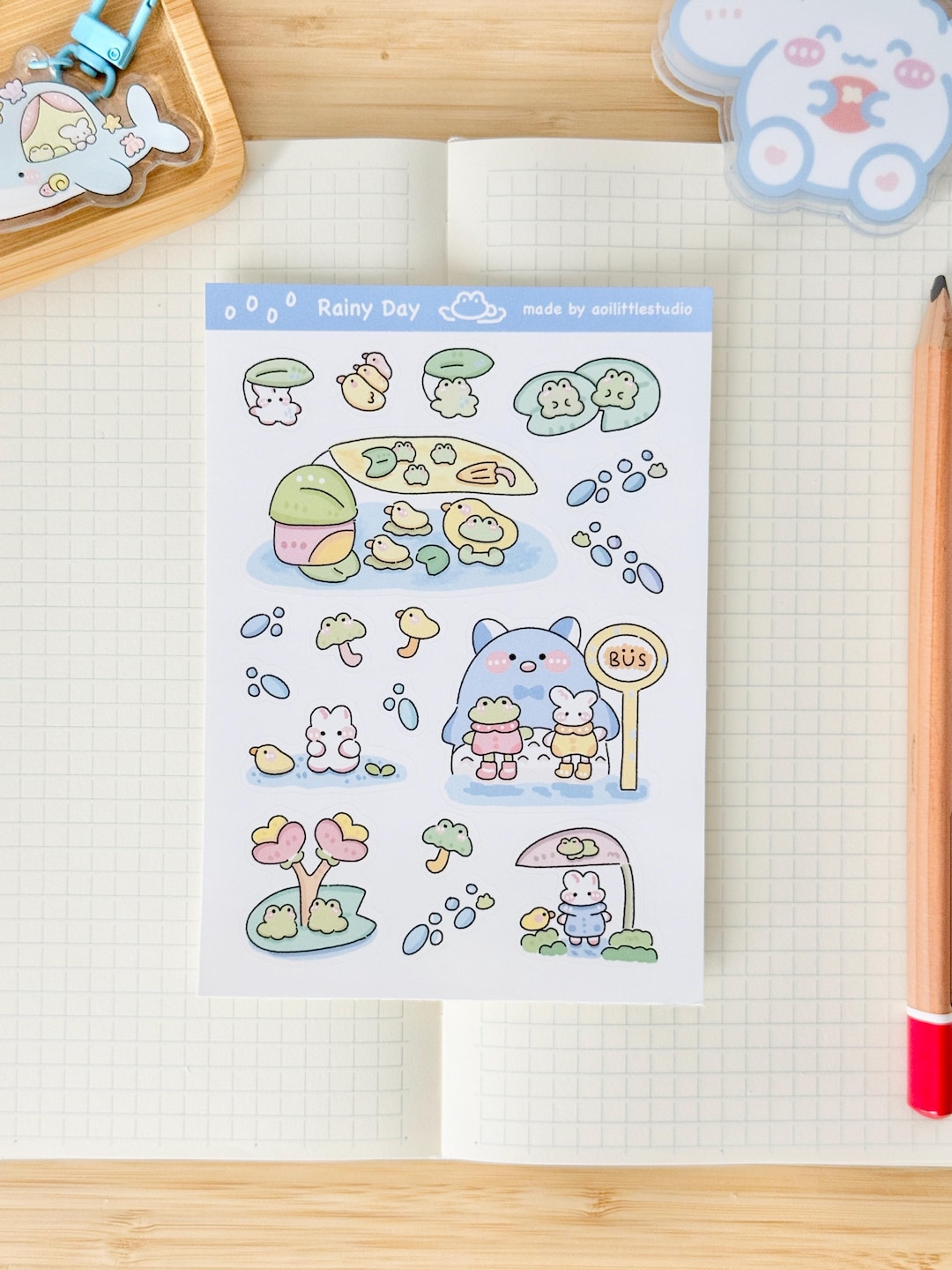 Rainy Day Sticker Sheet | Bullet Journal Stickers, Cute Planner ...