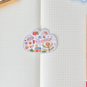 Bunny Dream Garden Sticker | Smooth Matte Lamination Sticker, Laptop Sticker, Cute MacBook Decal, Kawaii Sticker, Waterproof Sticker