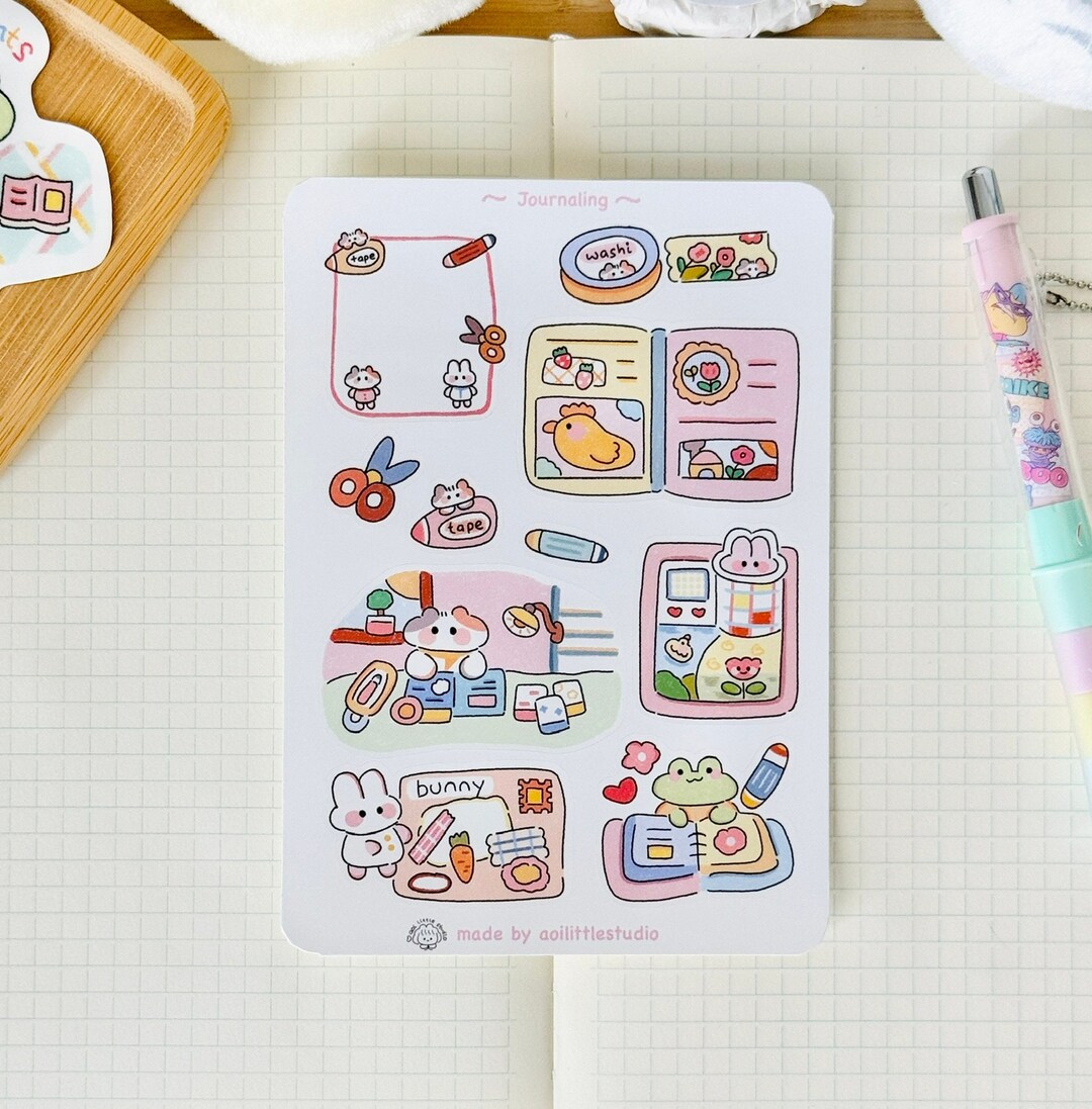 Journaling Sticker Sheet Bullet Journal Stickers, Cute Planner Stickers ...