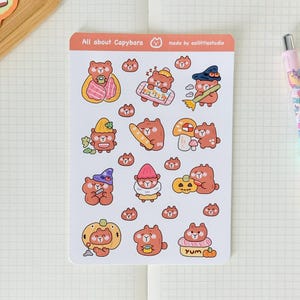 Adesivos Tudo Sobre Capivara | Adesivos para Bullet Journal, Adesivos Fofos para Planner, Adesivos para Scrapbook, Carta para PenPal | capivara, fofinho