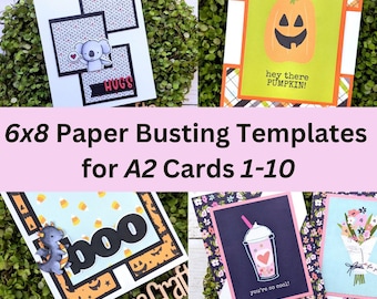 Card Sketches and Paper Busting Templates for 6x8 Paper and A2 Cards 1-10 | One Sheet Wonders for Card Maker Patterns for Paper Crafter