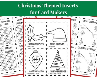 Printable Card Inserts Christmas Games & Activities for Inside Cards Lunch Box Notes Christmas Fun Worksheets Simple Activities for All Ages