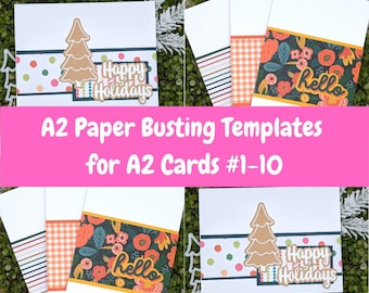 Card Sketches and Paper Busting Templates for A2 Paper and A2 Cards 1-10 | One Sheet Wonders for Card Maker Pattern for Paper Crafter