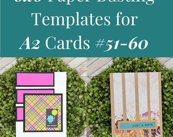 Card Sketches and Paper Busting Templates for 6x6 Paper and A2 Cards 51-60 | PDF Card Maker Patterns for Paper Crafter