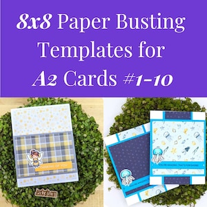 Card Sketches and Paper Busting Templates for 8x8 Paper and A2 Cards 1-10 | Card Maker Patterns for Paper Crafter