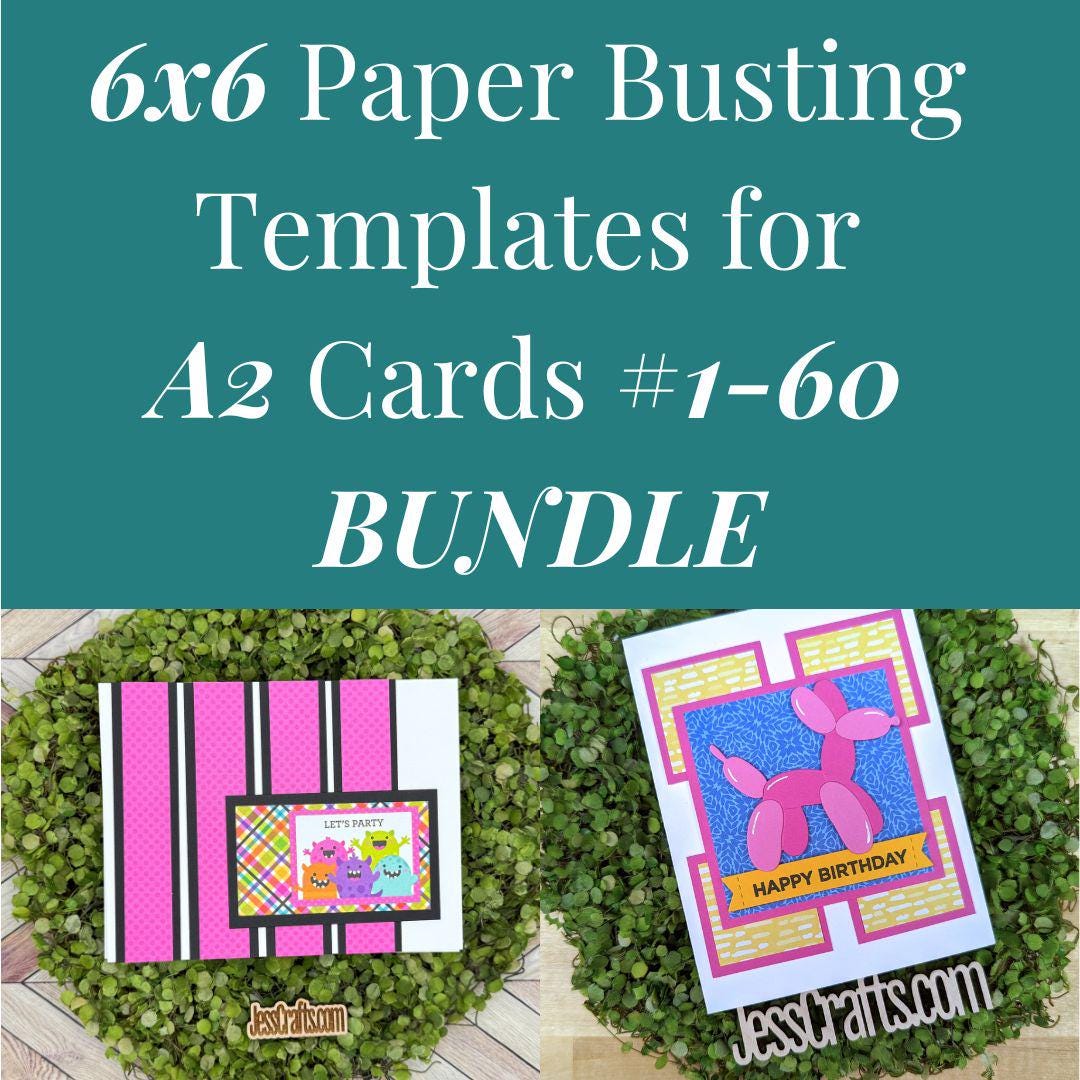 Card Sketches and Paper Busting Templates for 6x6 Paper and A2 Cards 1 ...