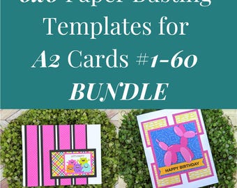 Card Sketches and Paper Busting Templates for 6x6 Paper and A2 Cards 1-60 BUNDLE | PDF Card Maker Patterns for Paper Crafter