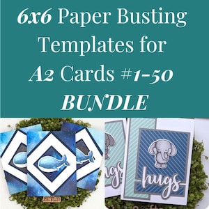 Card Sketches and Paper Busting Templates for 6x6 Paper and A2 Cards 1-50 | PDF Card Maker Patterns for Paper Crafter