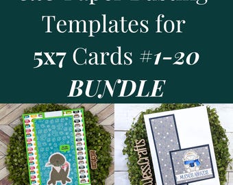 Card Sketches and Paper Busting Templates for 6x6 Paper and 5x7 Cards 1-20 BUNDLE | PDF Card Maker Patterns for Paper Crafter