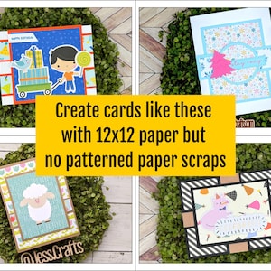 Card Sketches and Paper Busting Templates for 12x12 Paper and A2 Cards 1-50 BUNDLE | PDF Card Maker Patterns for Paper Crafter image 2