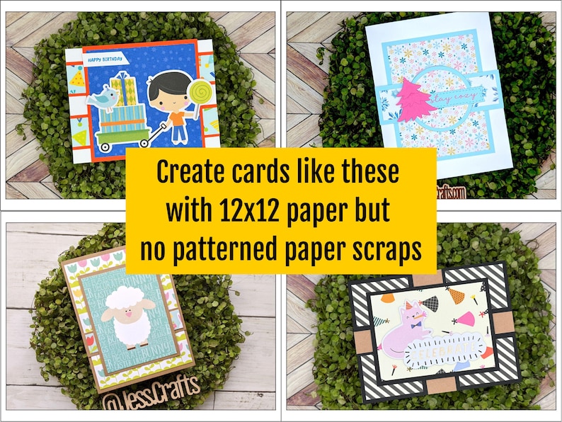 Card Sketches and Paper Busting Templates for 12x12 Paper and A2 Cards 1-50 BUNDLE | PDF Card Maker Patterns for Paper Crafter image 2