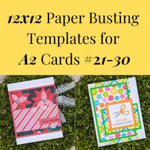 Card Sketches and Paper Busting Templates for 12x12 Paper and A2 Cards 21-30 | Card Maker Patterns for Paper Crafter