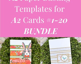 Card Sketches and Paper Busting Templates for A2 Paper and A2 Cards 1-20 BUNDLE | Card Maker Pattern for Paper Crafter