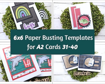 Card Sketches and Paper Busting Templates for 6x6 Paper and A2 Cards 31-40 | One Sheet Wonders for Card Maker Patterns for Paper Crafter