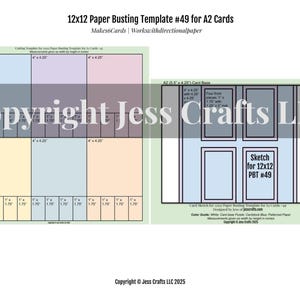 Card Sketches and Paper Busting Templates for 12x12 Paper and A2 Cards 1-50 BUNDLE | PDF Card Maker Patterns for Paper Crafter image 3
