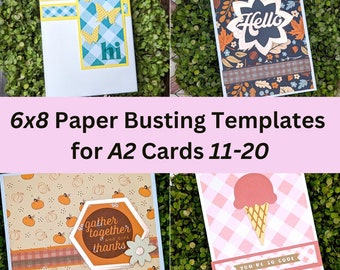 Card Sketches and Paper Busting Templates for 6x8 Paper and A2 Cards 11-20 | One Sheet Wonders for Card Maker Patterns for Paper Crafter