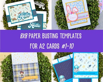 Card Sketches and Paper Busting Templates for 8x8 Paper and A2 Cards 1-10 | One Sheet Wonders for Card Maker Patterns for Paper Crafter