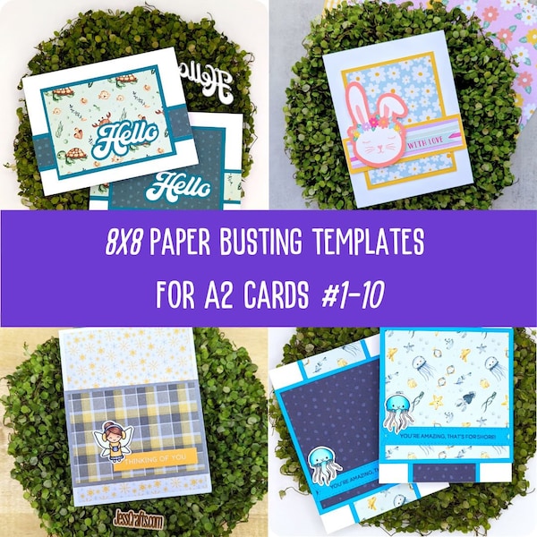 Card Sketches and Paper Busting Templates for 8x8 Paper and A2 Cards 1-10 | One Sheet Wonders for Card Maker Patterns for Paper Crafter