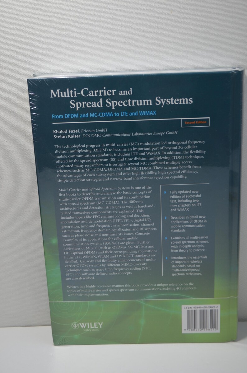Multi-carrier and Spread Spectrum Systems 2nd Edition by Khaled Fazel ...