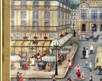 Vintage Japan Bin Kashiwa Print Paris Naïf La Place De I'opera