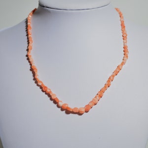 Vintage Natural Genuine Angel Skin Pink Coral Bead Necklace