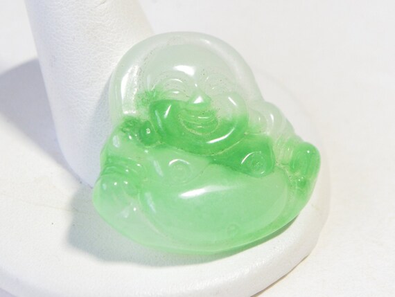 Vintage Hand Carved Natural Genuine Translucent G… - image 4